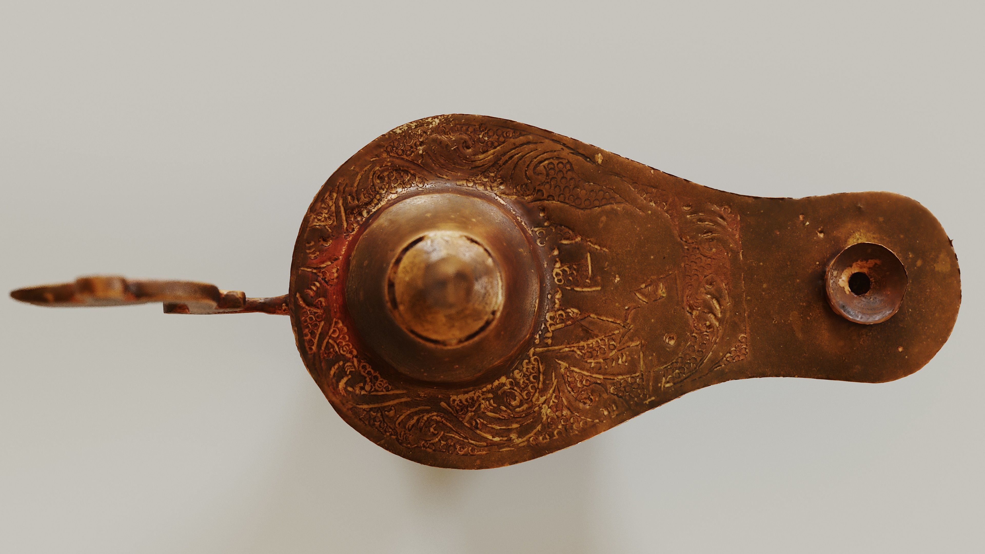 Antique Oil Lamp Scan 4K 3D model_2