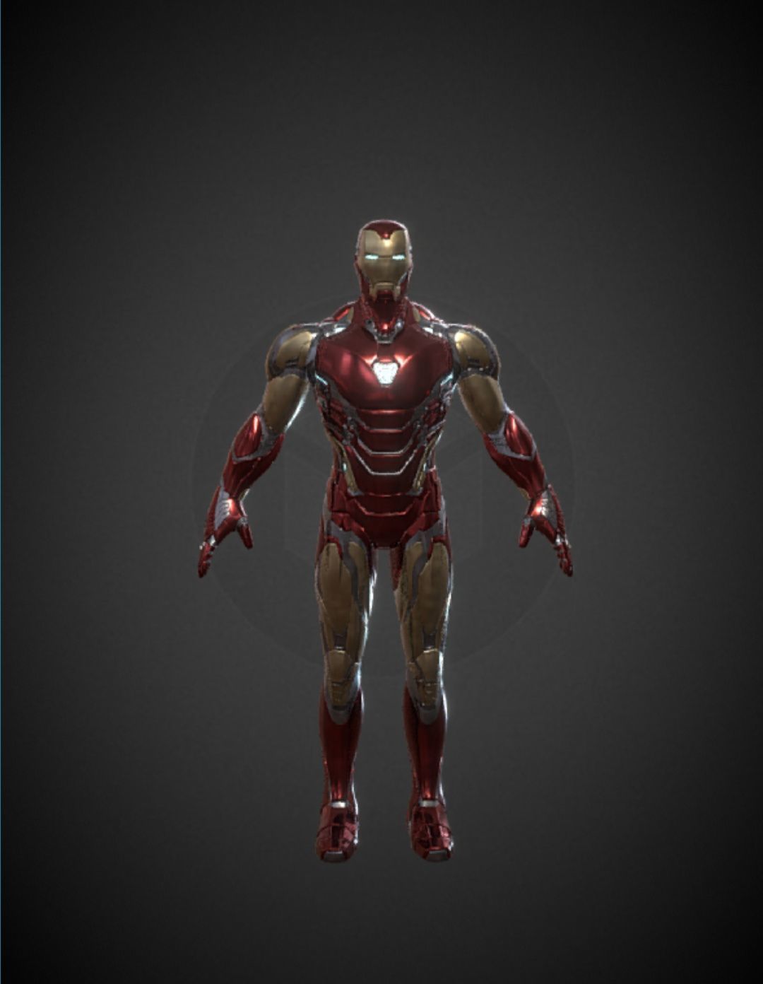 Ironman Mark 85 rigged Low-poly 3D model_1