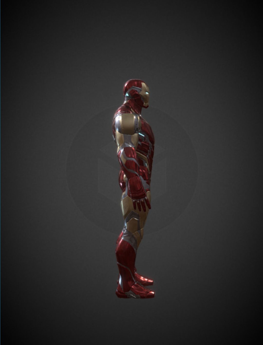 Ironman Mark 85 rigged Low-poly 3D model_3