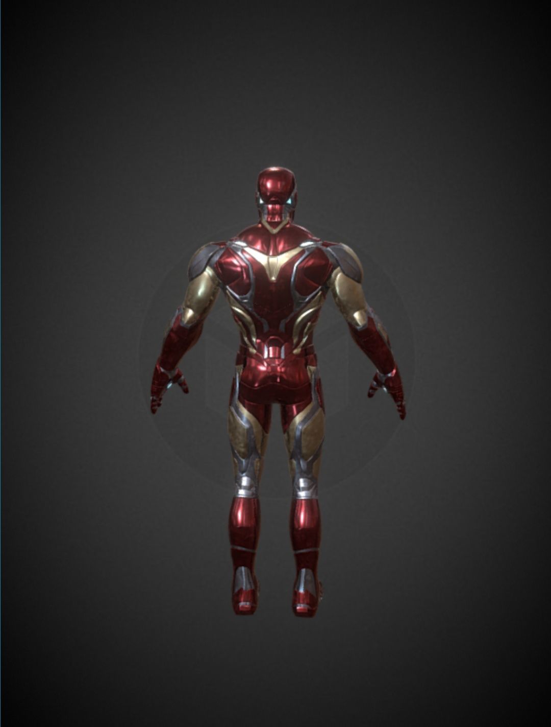 Ironman Mark 85 rigged Low-poly 3D model_4