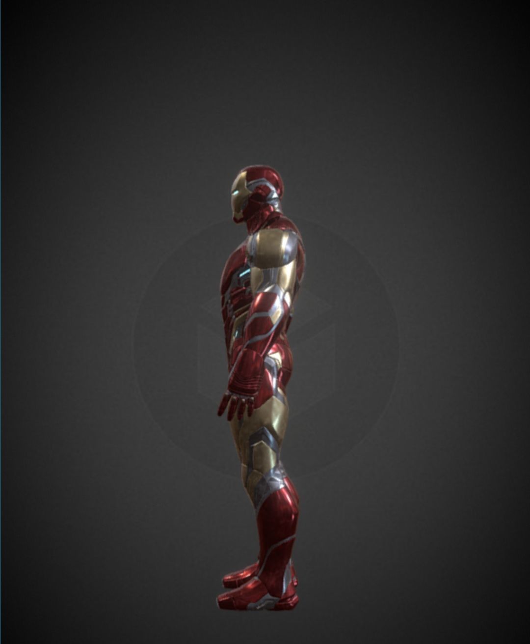 Ironman Mark 85 rigged Low-poly 3D model_2