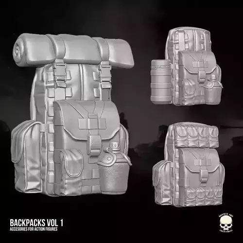 Backpacks Collection 3D printable files for Action Figures