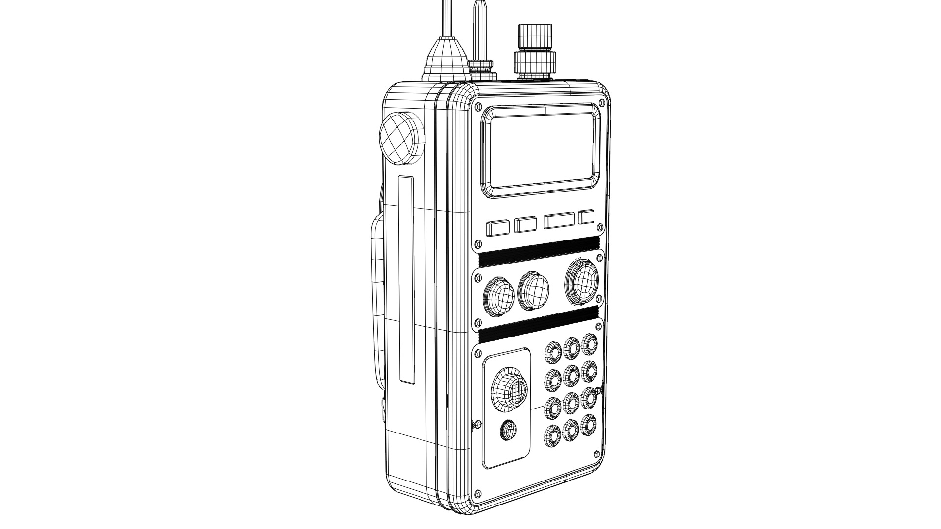 Sci-Fi Walkie-talkie Low-poly 3D model_7