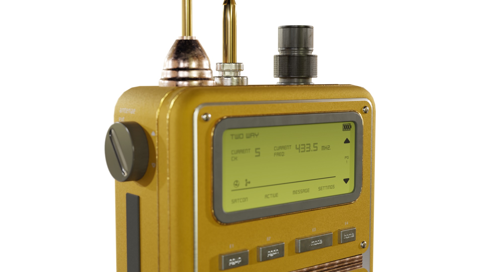 Sci-Fi Walkie-talkie Low-poly 3D model_1