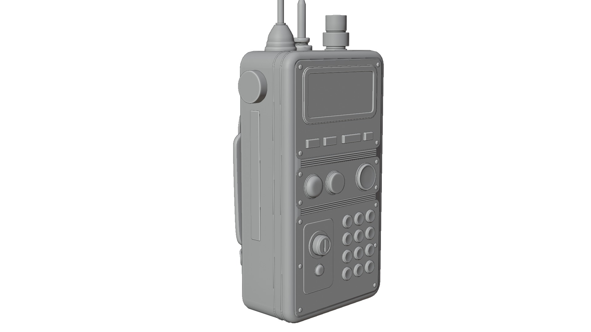 Sci-Fi Walkie-talkie Low-poly 3D model_12