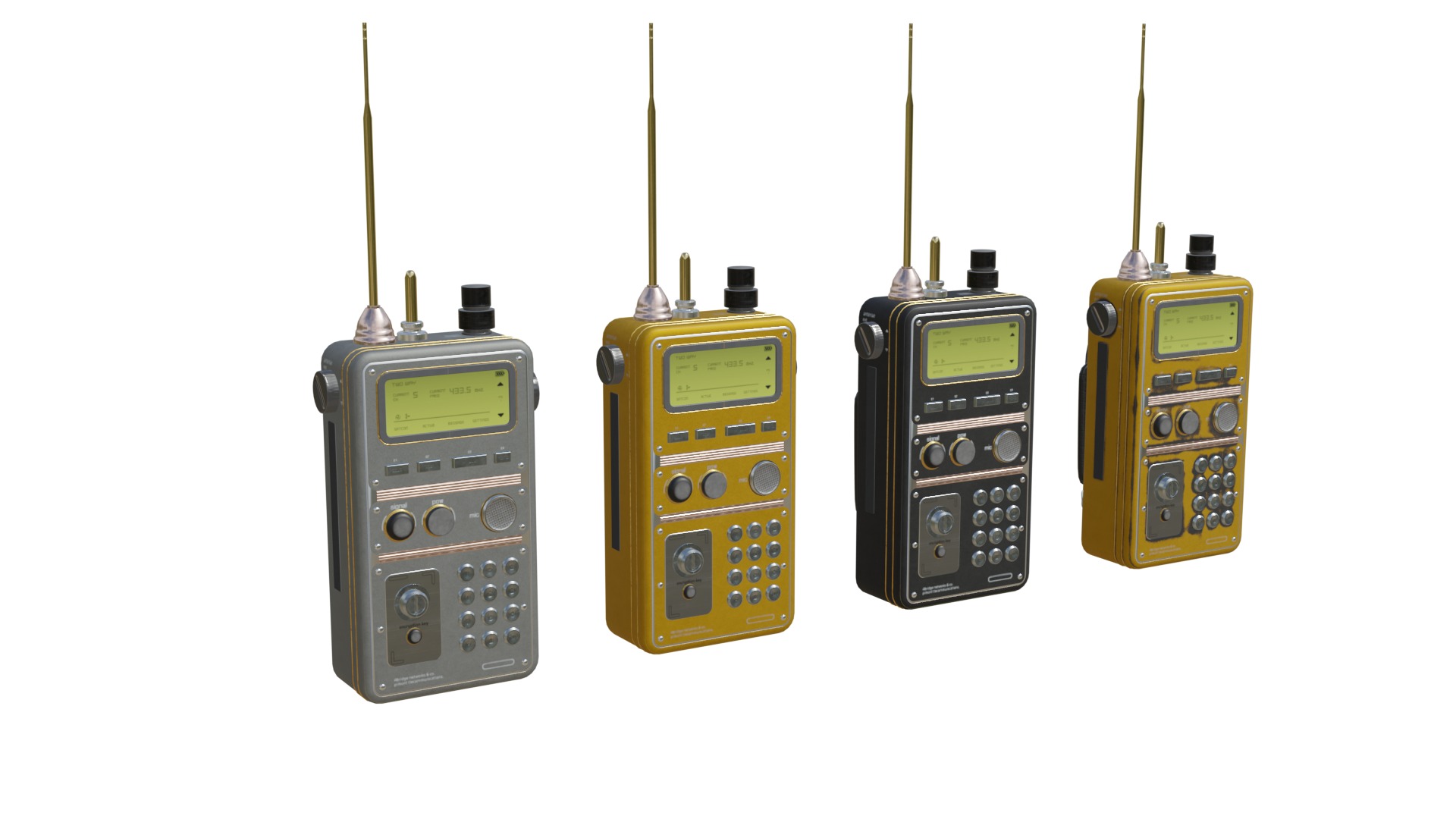 Sci-Fi Walkie-talkie Low-poly 3D model_8