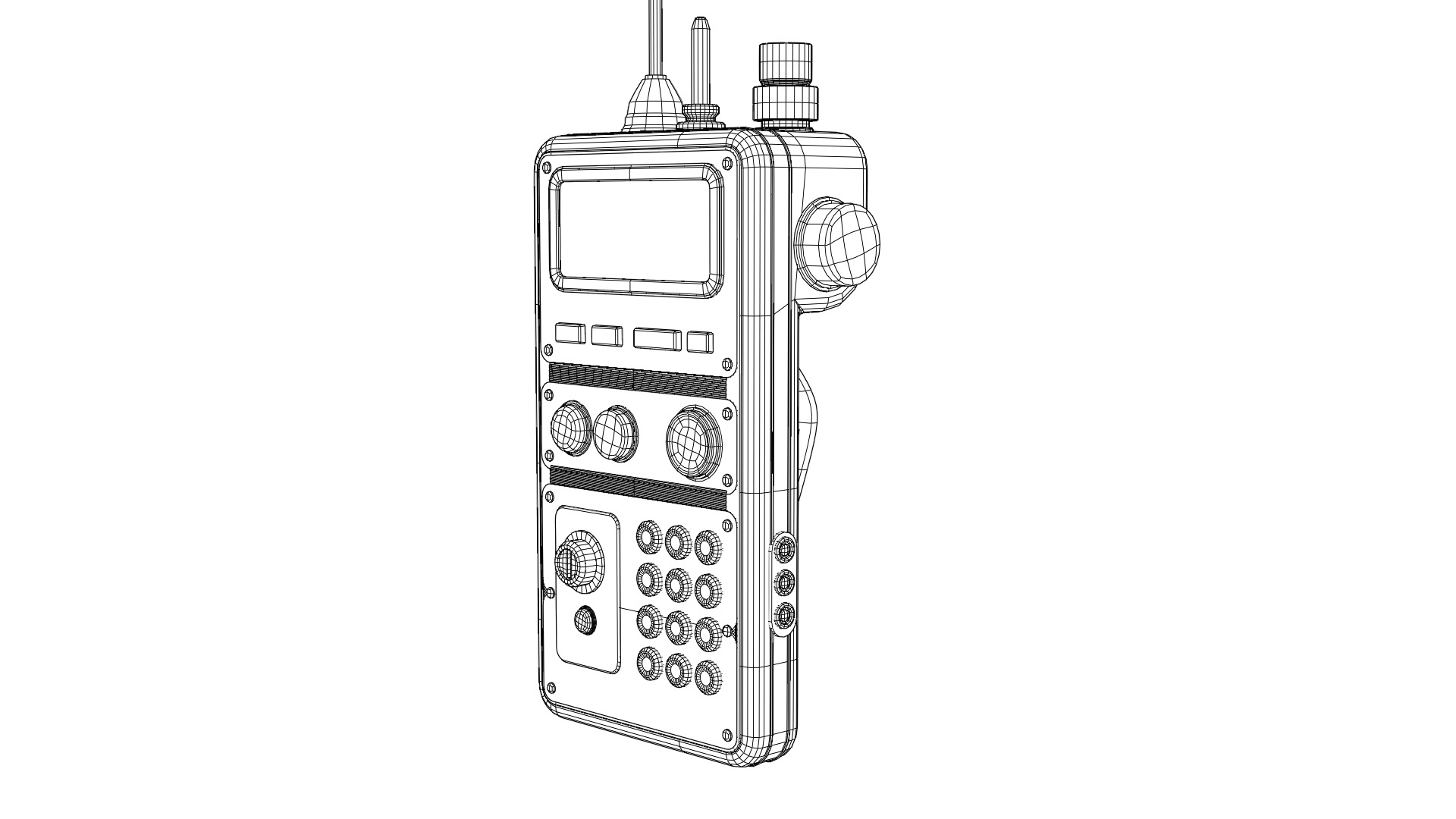 Sci-Fi Walkie-talkie Low-poly 3D model_6