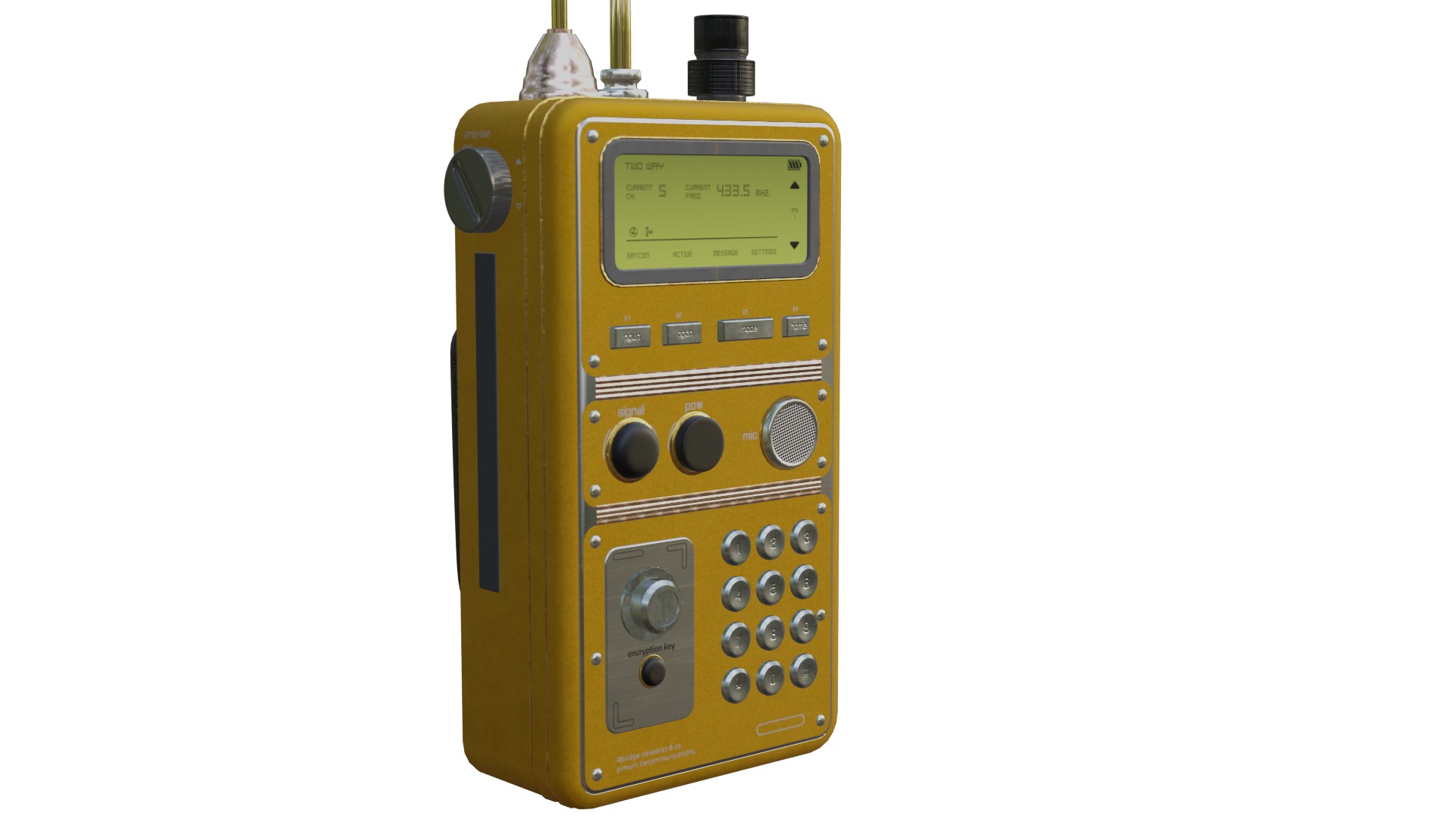 Sci-Fi Walkie-talkie Low-poly 3D model_14