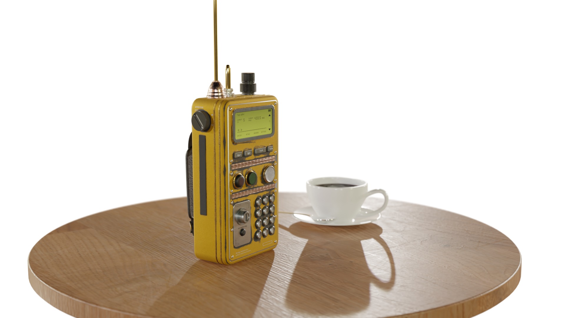 Sci-Fi Walkie-talkie Low-poly 3D model_2