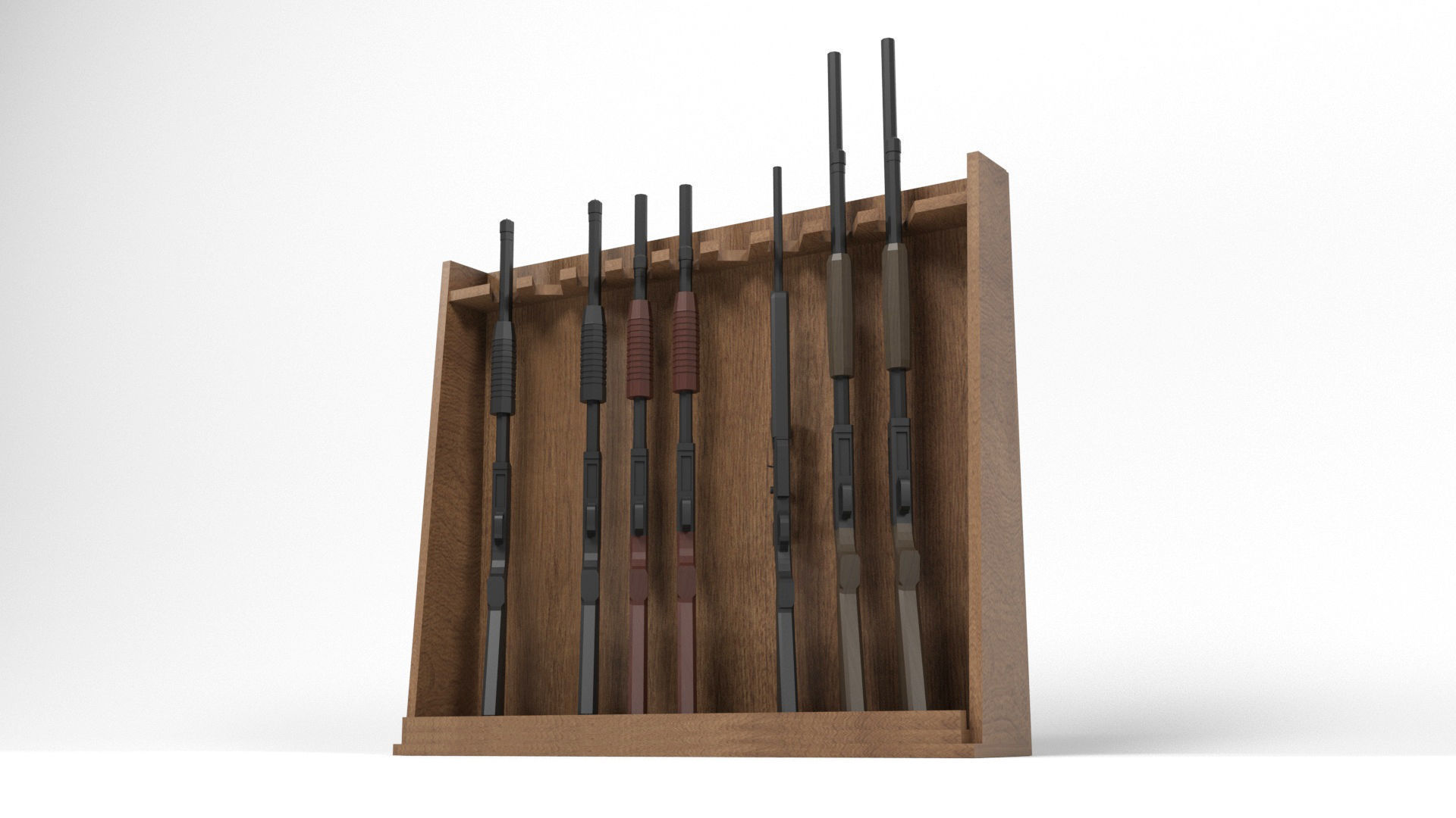 Weapons shelf Low-poly 3D model_4