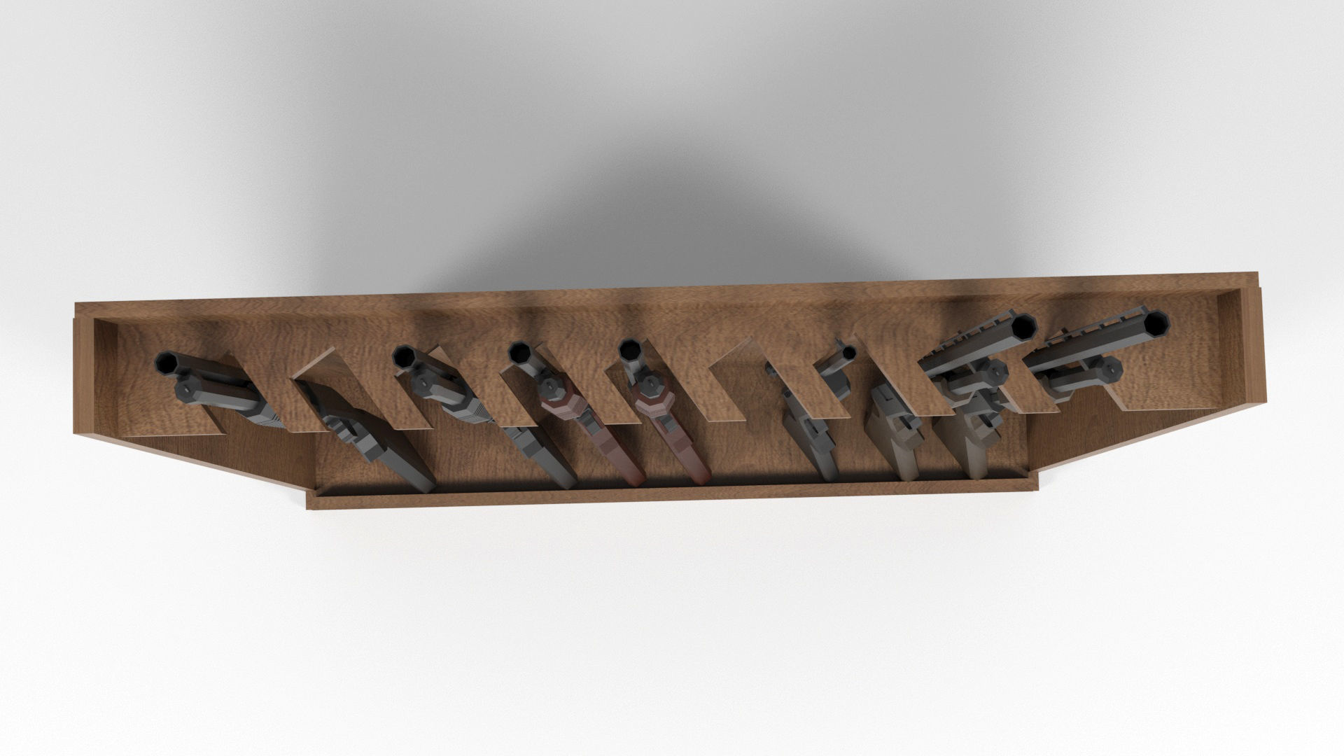 Weapons shelf Low-poly 3D model_5