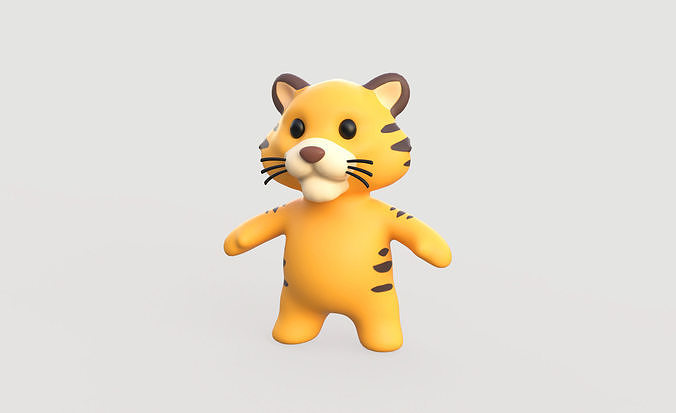 Little animal baby - Tiger cute - Character021  Low-poly 3D model