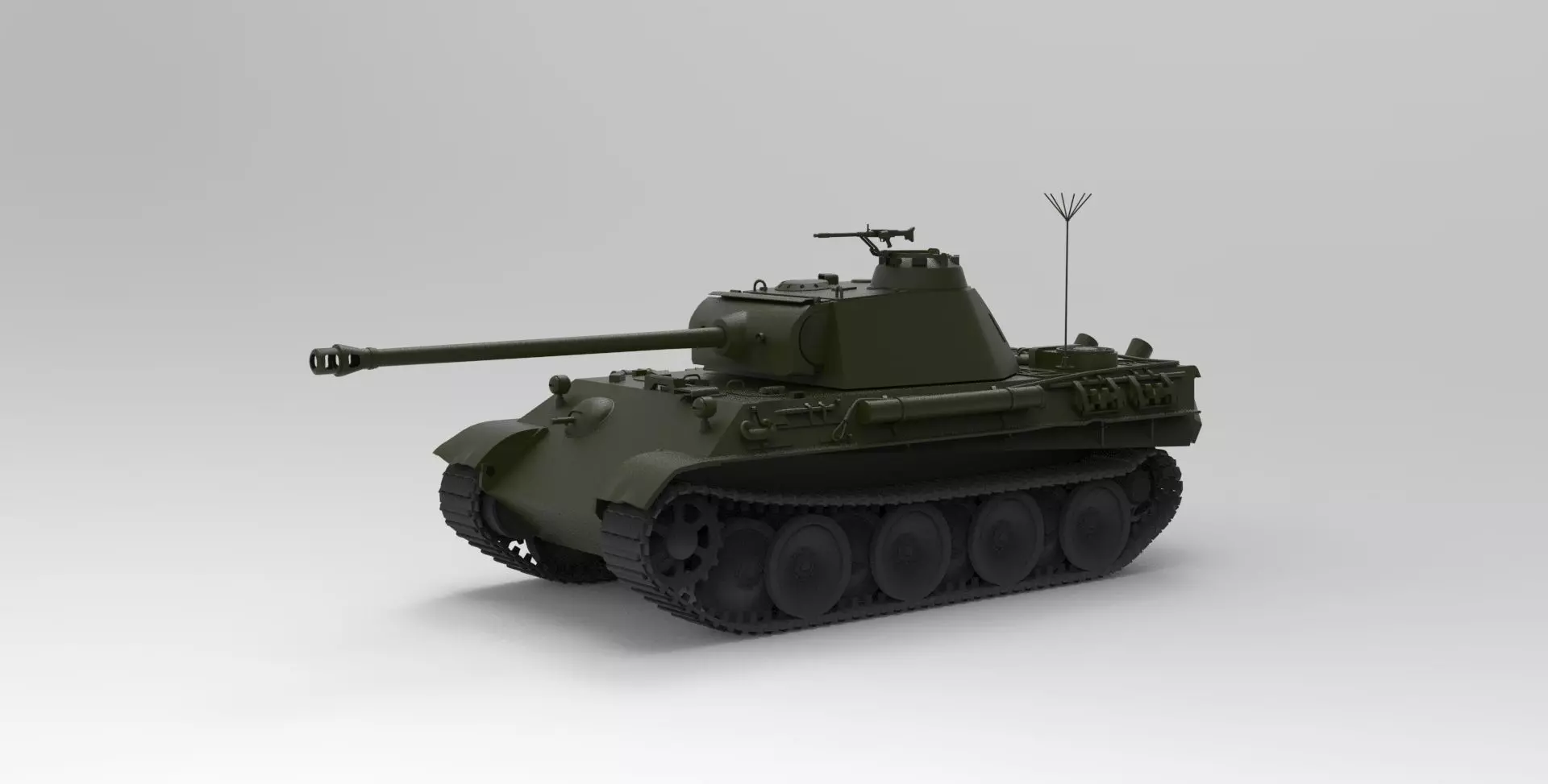 Panther tank 3D model_0