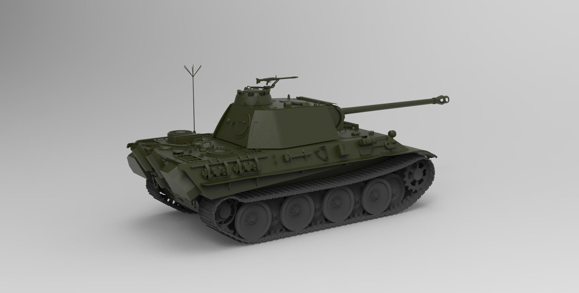 Panther tank 3D model_1