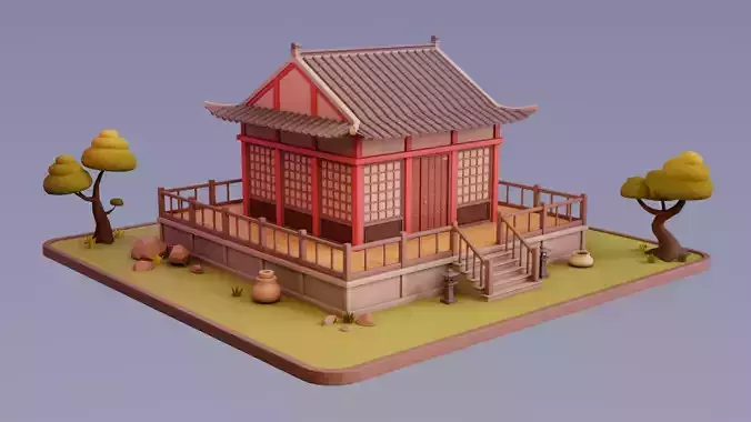 Stylized Chinese House 03