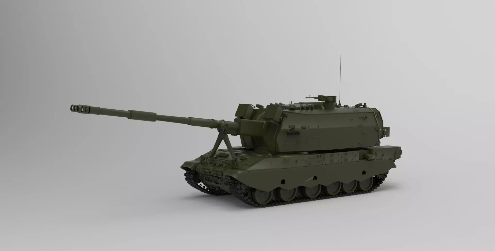 2S35 Koalitsiya-SV Self-propelled gun 3D model_0