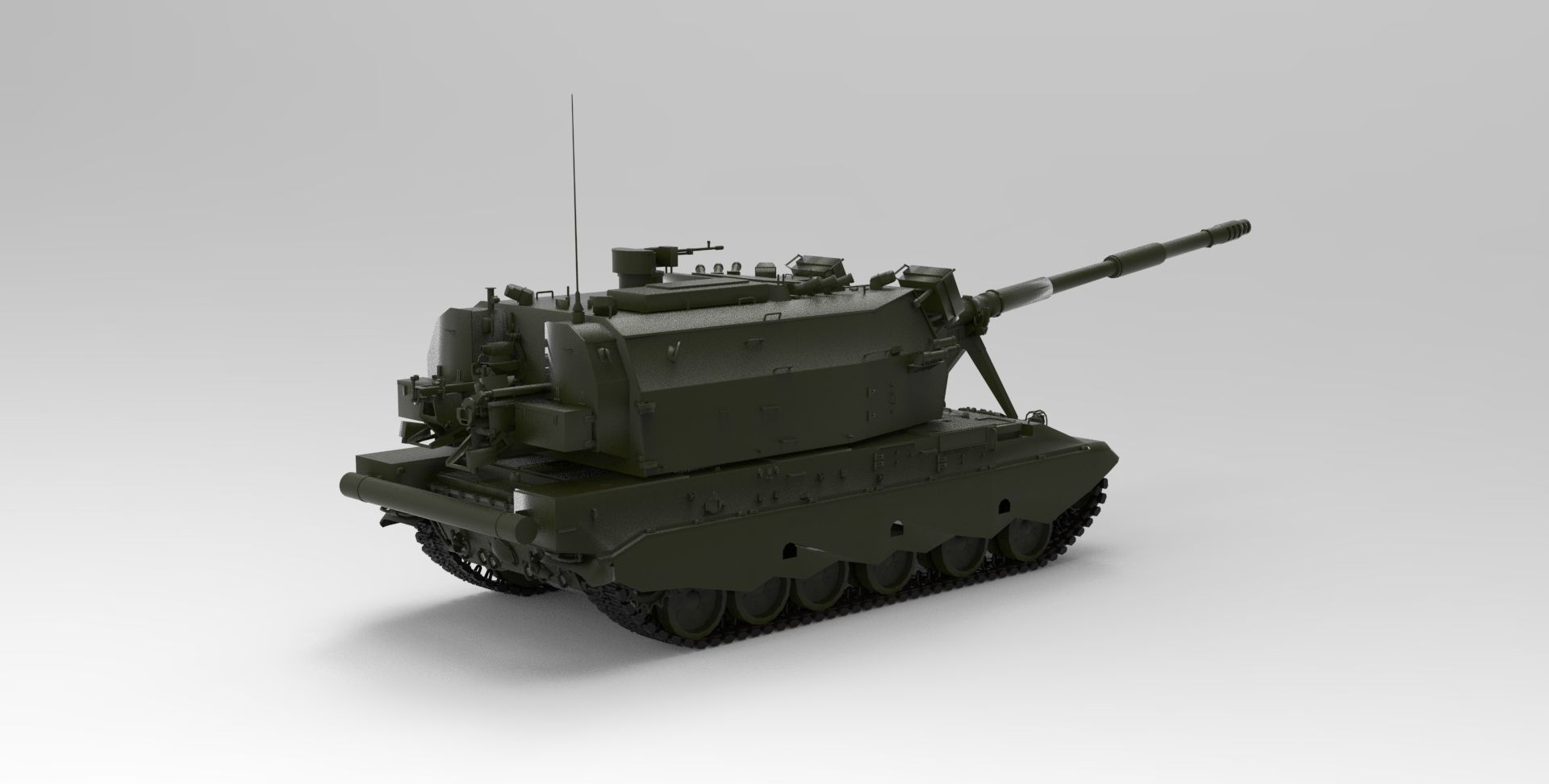 2S35 Koalitsiya-SV Self-propelled gun 3D model_1