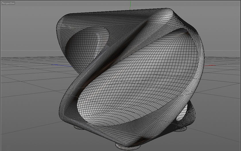 Futuristic Table and Lamp Free 3D model_6