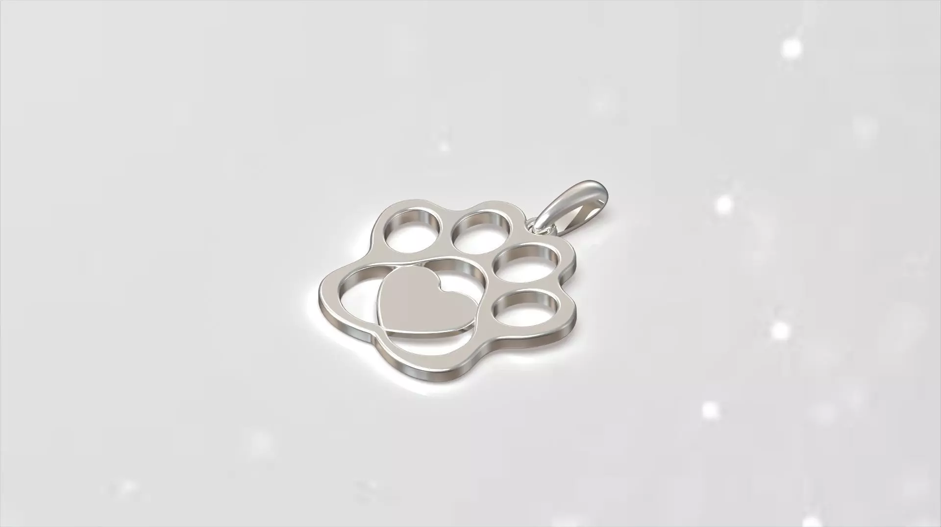 dog pendant 3D model_0