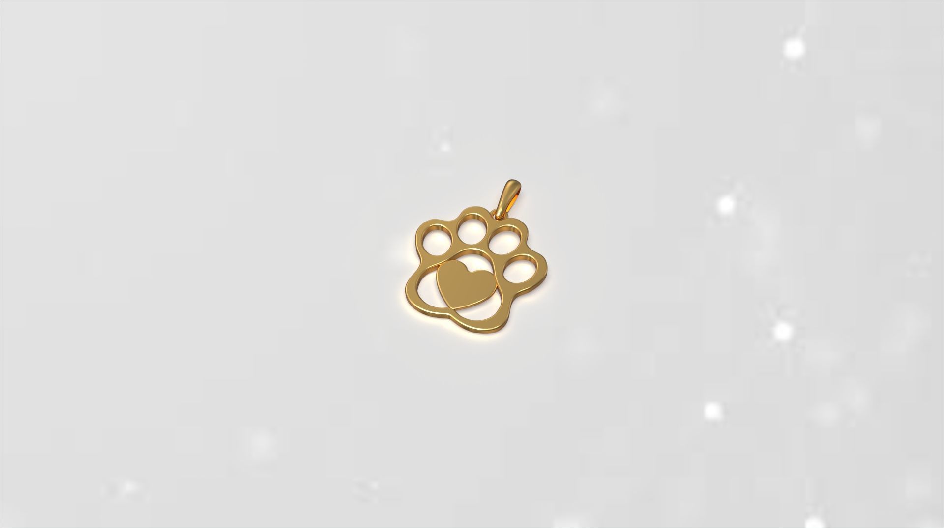 dog pendant 3D model_1