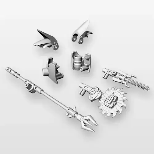 Bodywork Tools - Accessories and Adonis for TFP Knockout 3D print model