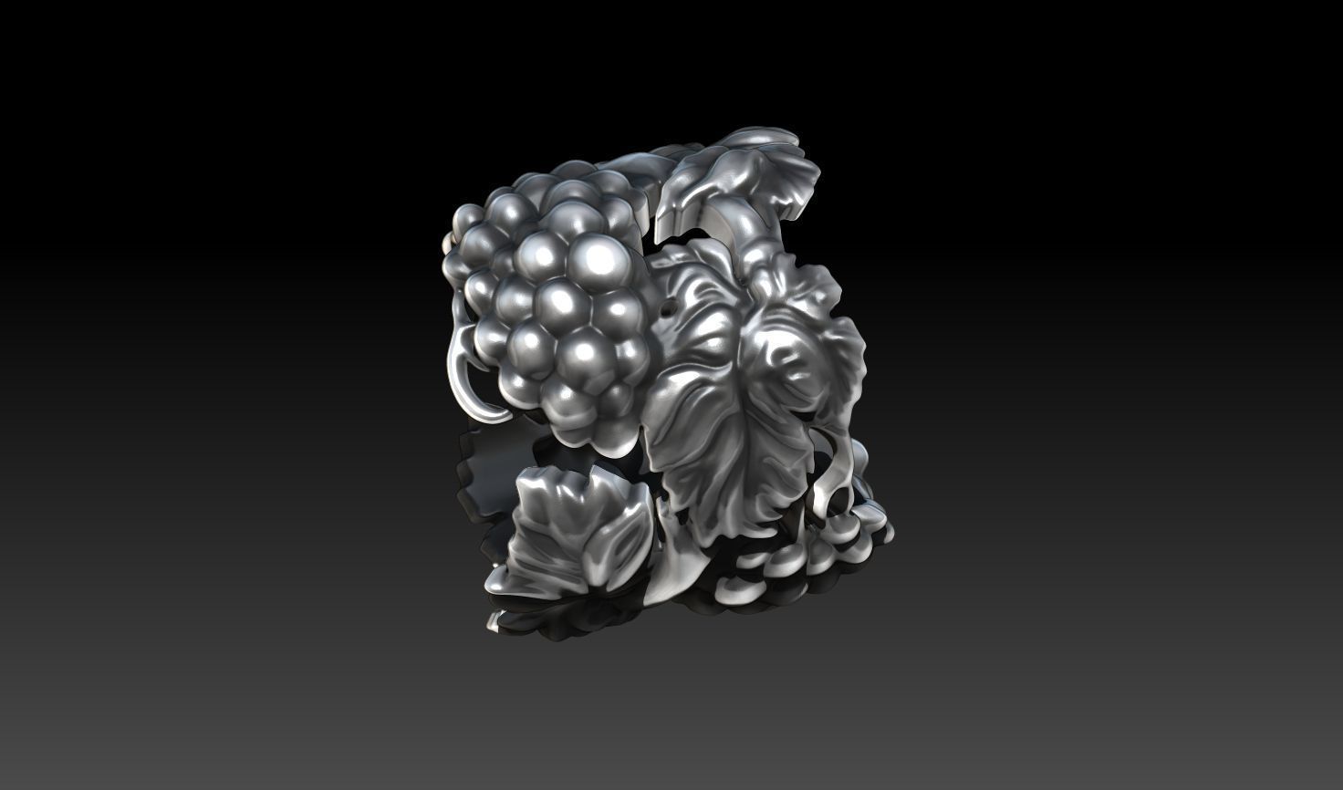 Bague vigne large 3D print model_1