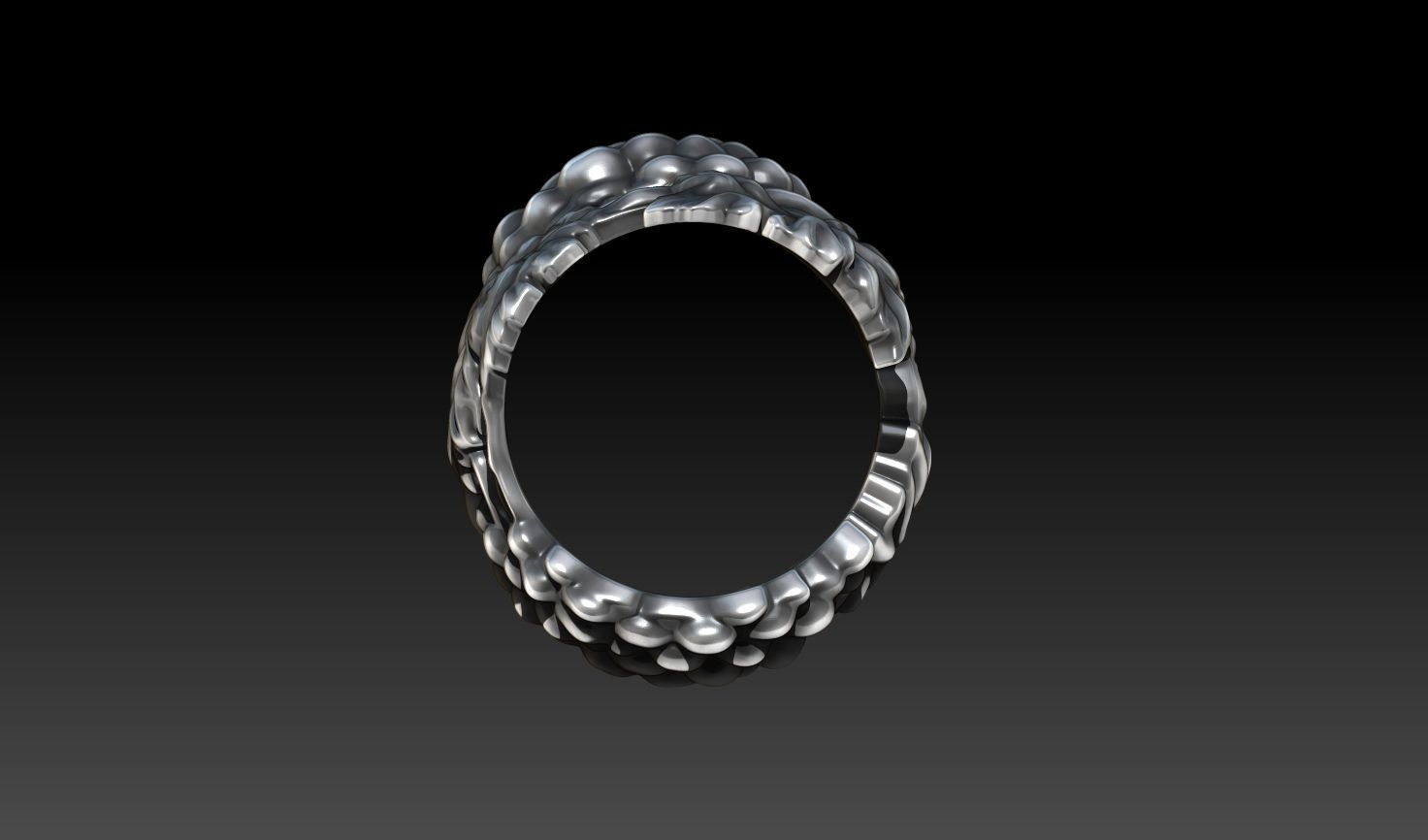 Bague vigne large 3D print model_3