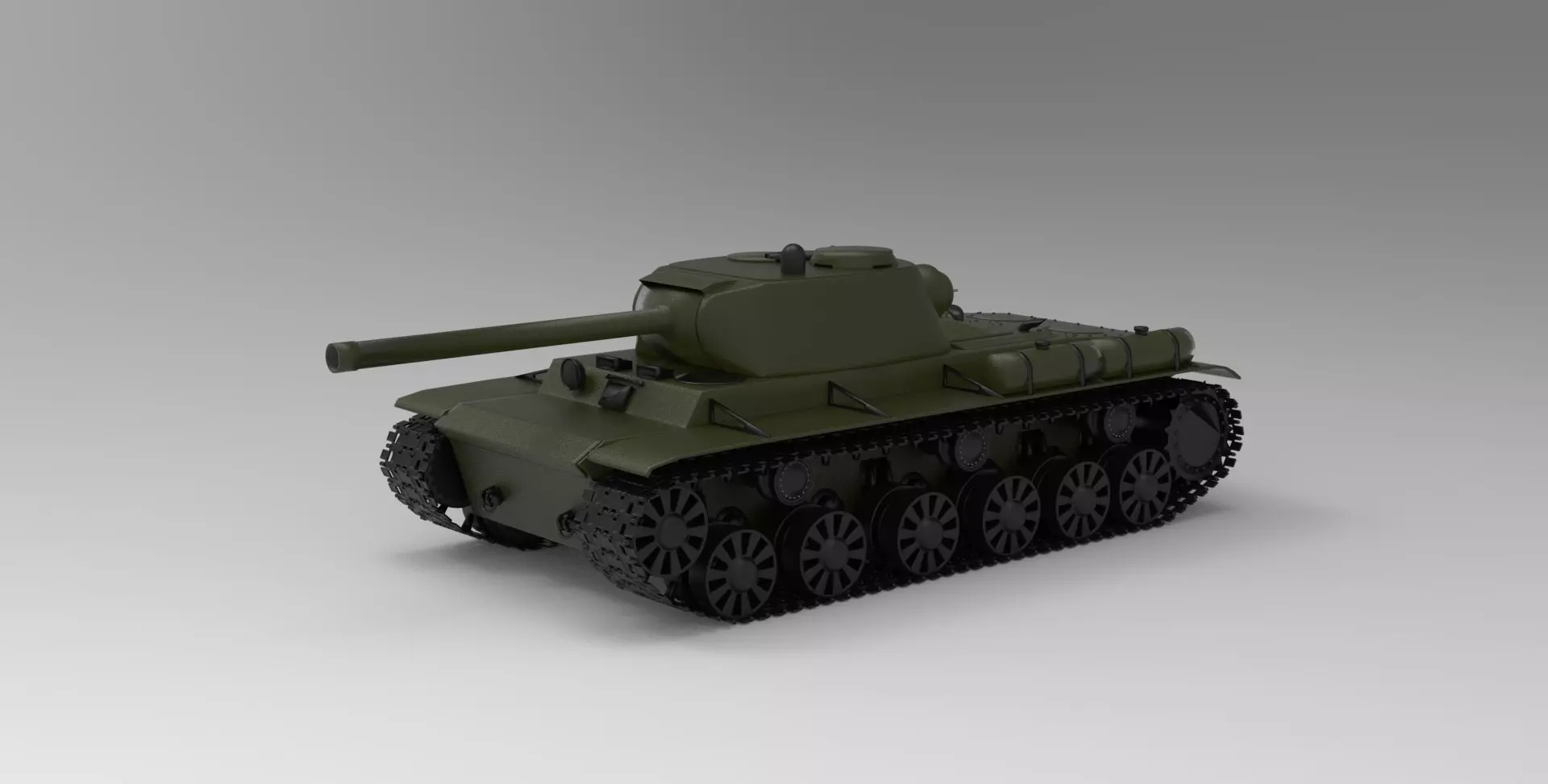 Kliment Voroshilov tank  3D model_0