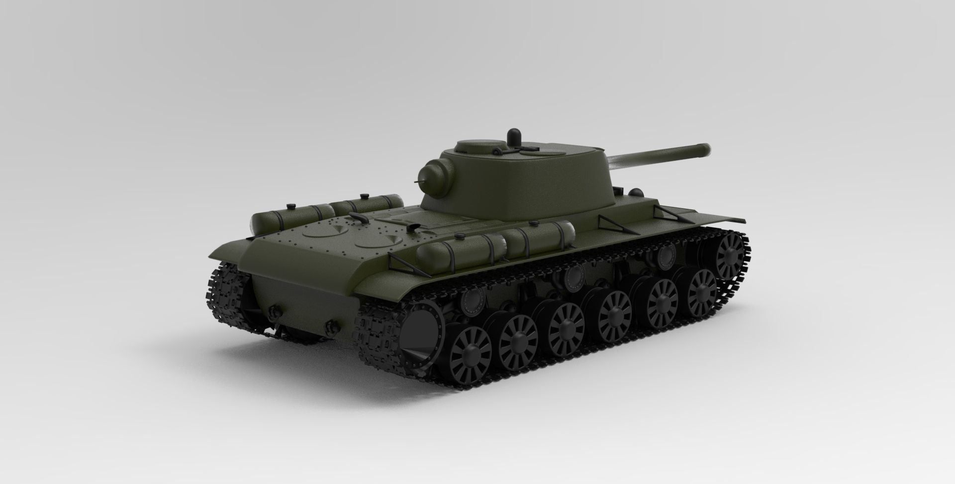 Kliment Voroshilov tank  3D model_1