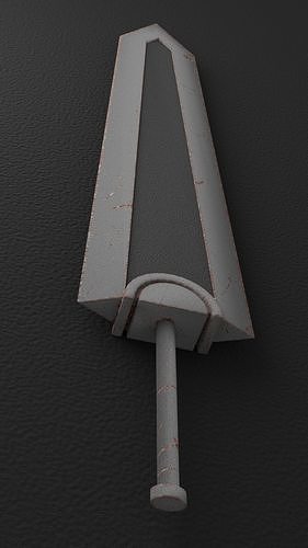 Guts Dragonslayer Two Handed Great Sword Low-poly 3D model