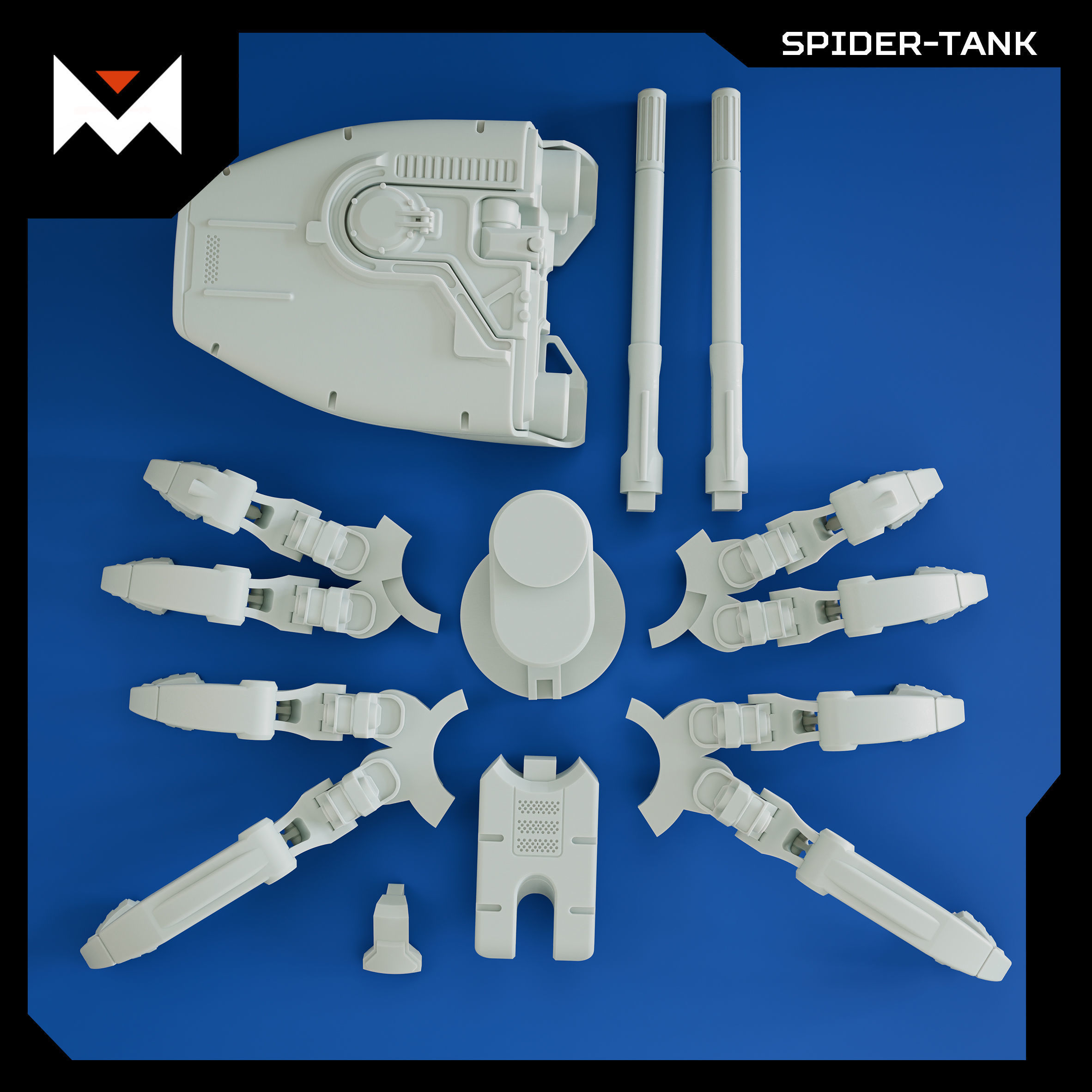 SPIDER-TANK 3D print model_4