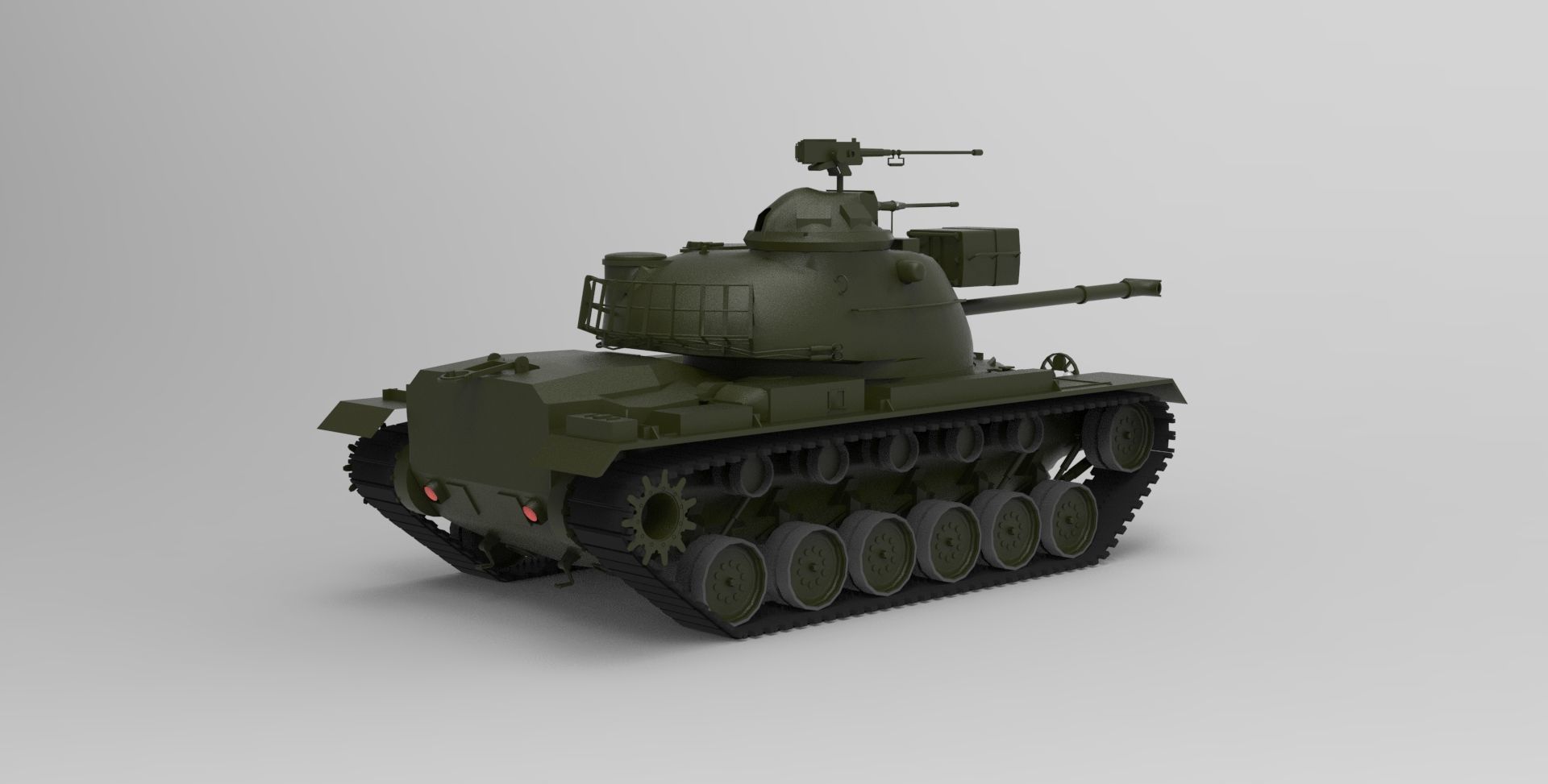 M48 Patton Tank 3D model_1