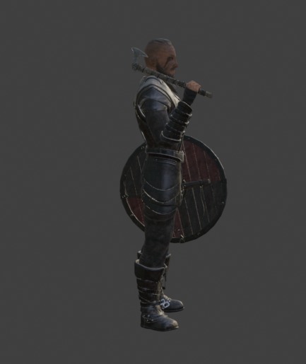 VIKING GAME CHARACHTER GAME READY 3D model_3