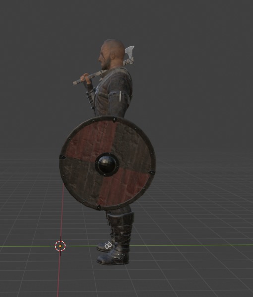VIKING GAME CHARACHTER GAME READY 3D model_1