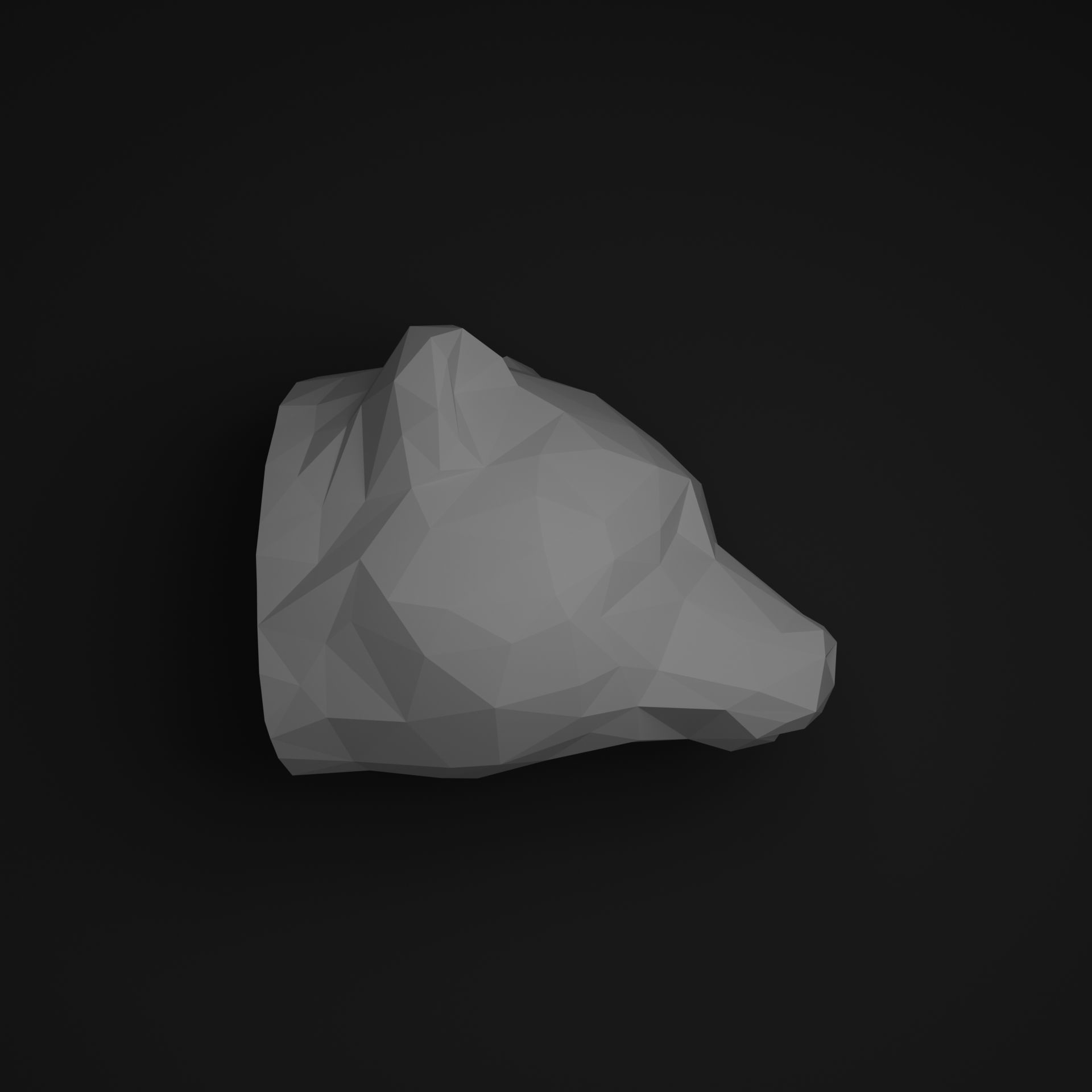 Bear head 3D print model_2