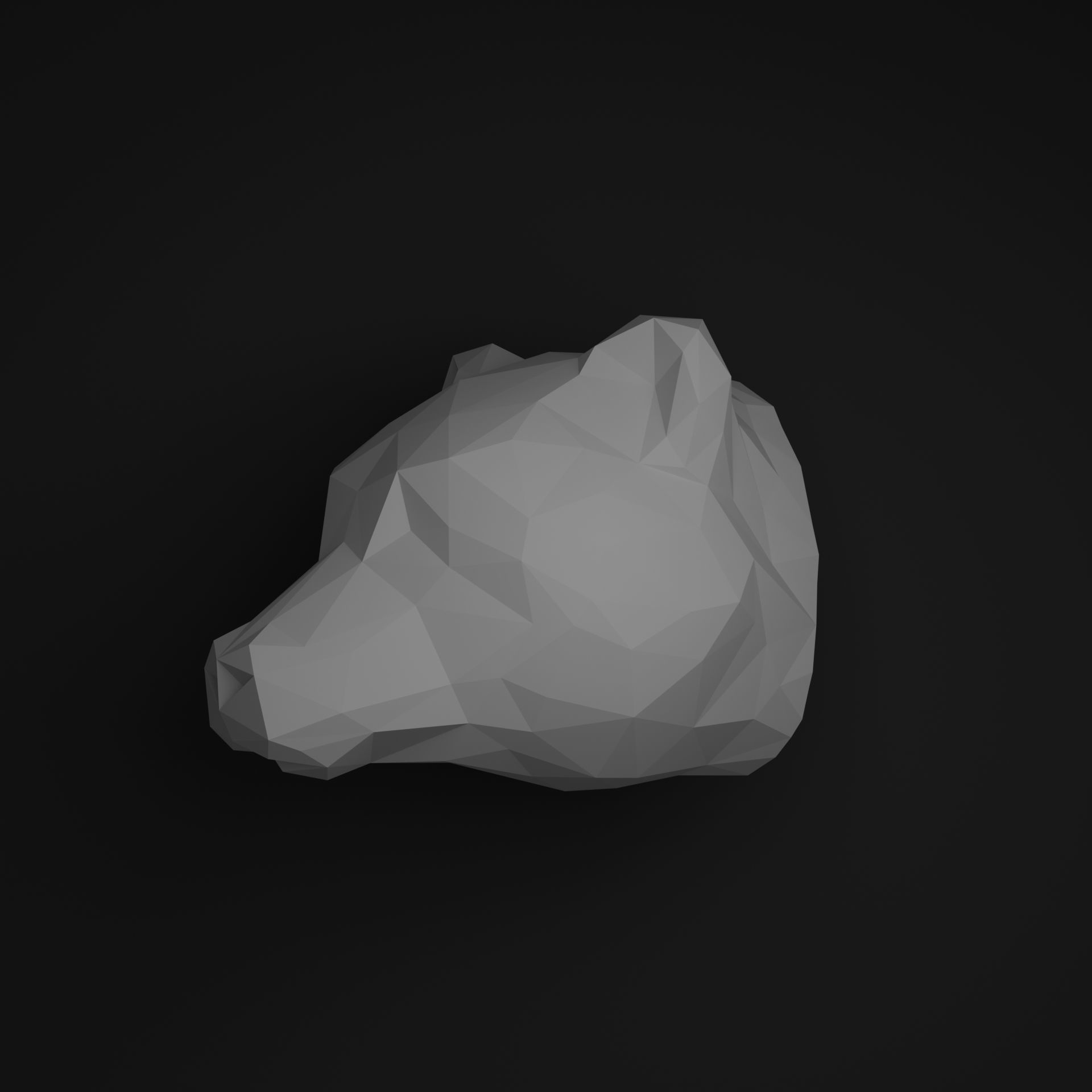 Bear head 3D print model_3