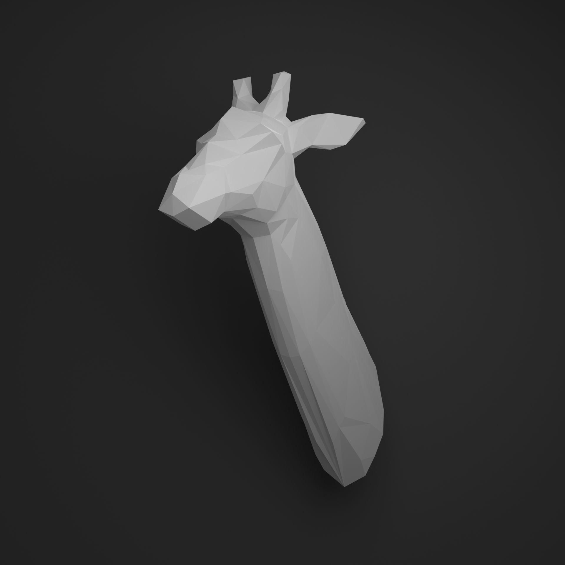 Giraffe head 3D print model_5