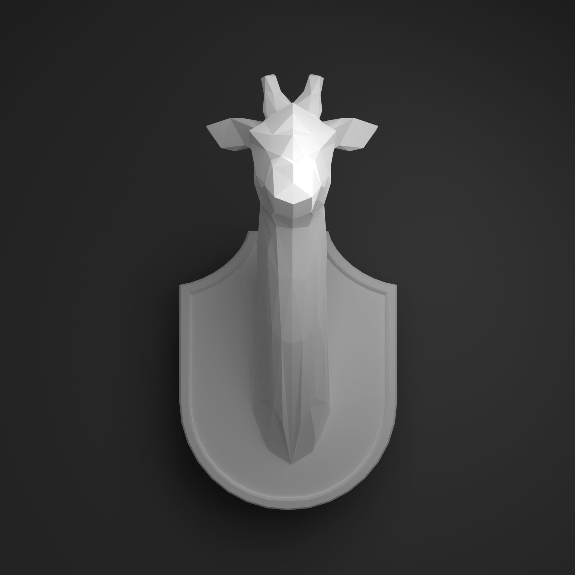 Giraffe head 3D print model_1