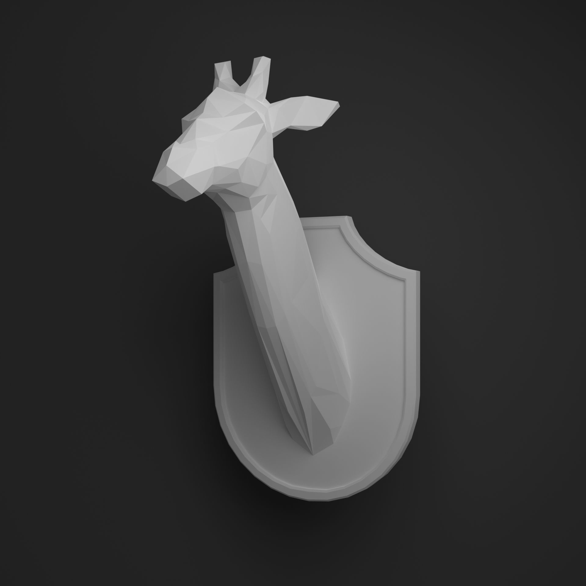 Giraffe head 3D print model_11