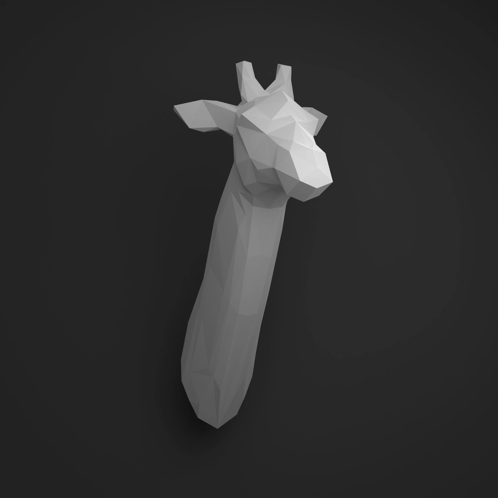 Giraffe head 3D print model_13