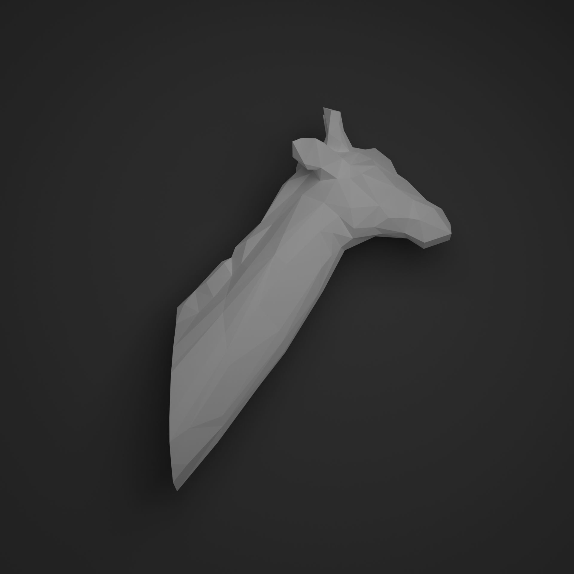 Giraffe head 3D print model_3