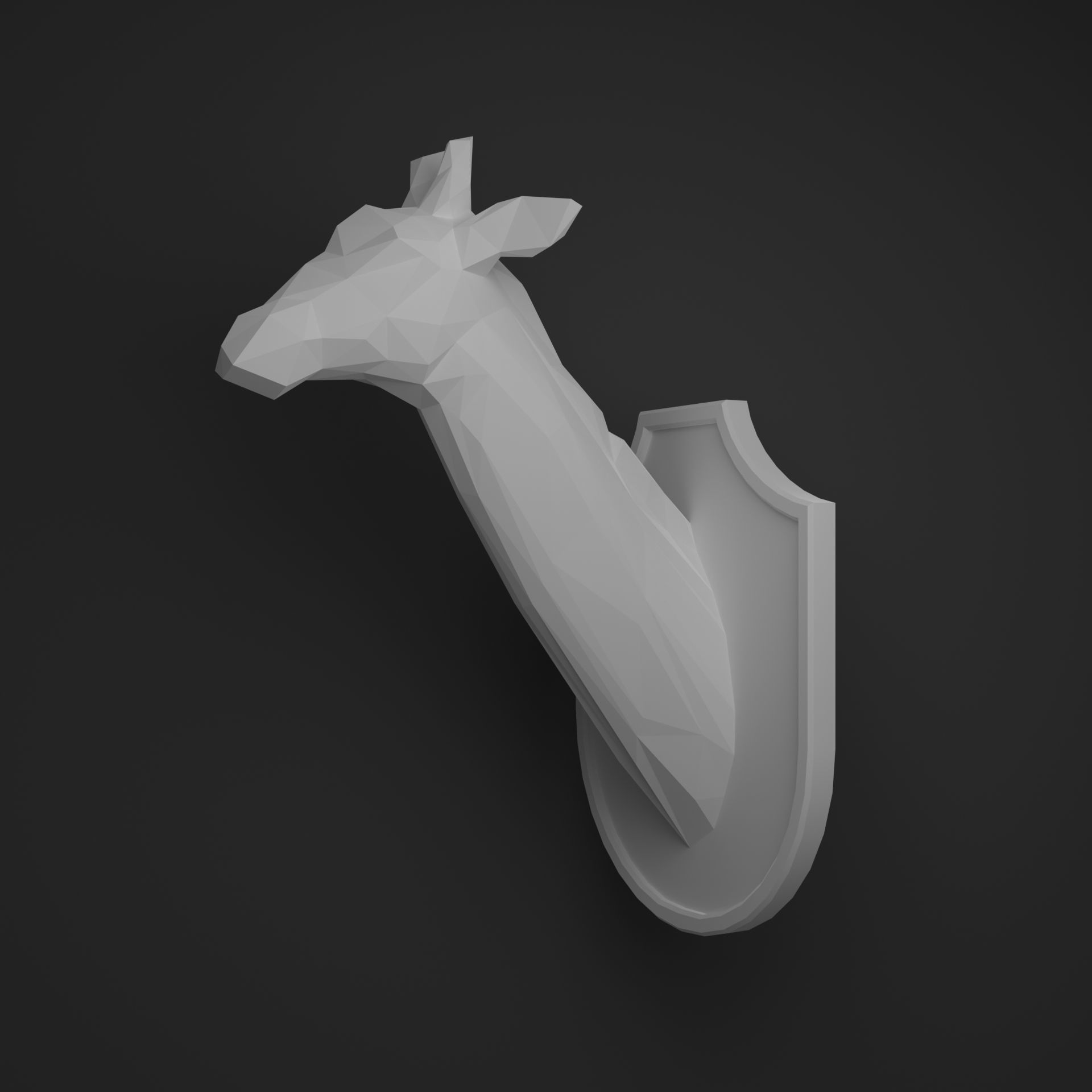 Giraffe head 3D print model_9