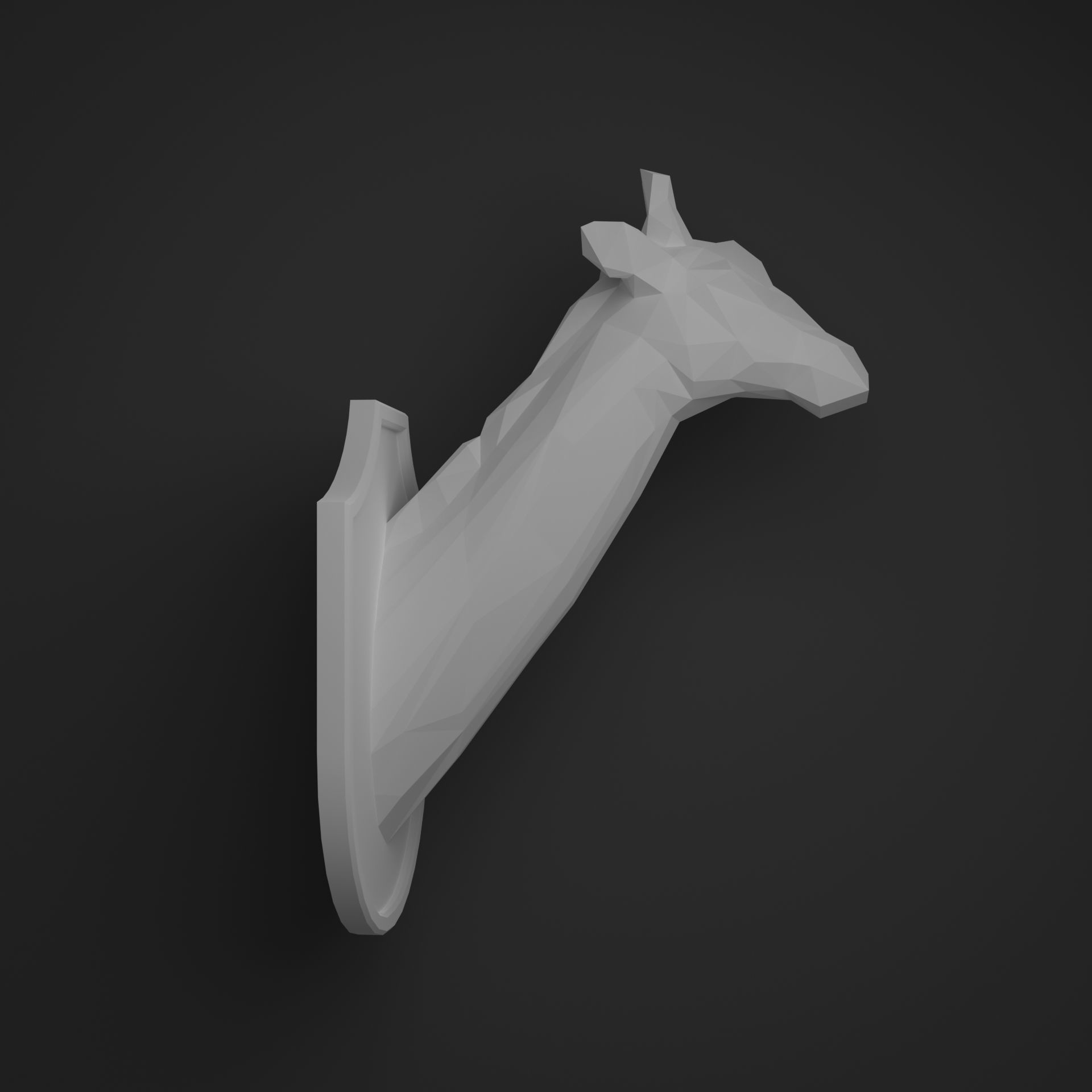 Giraffe head 3D print model_8