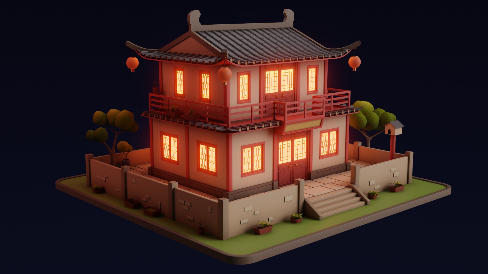 Chinese Town 3D Model Collection_36