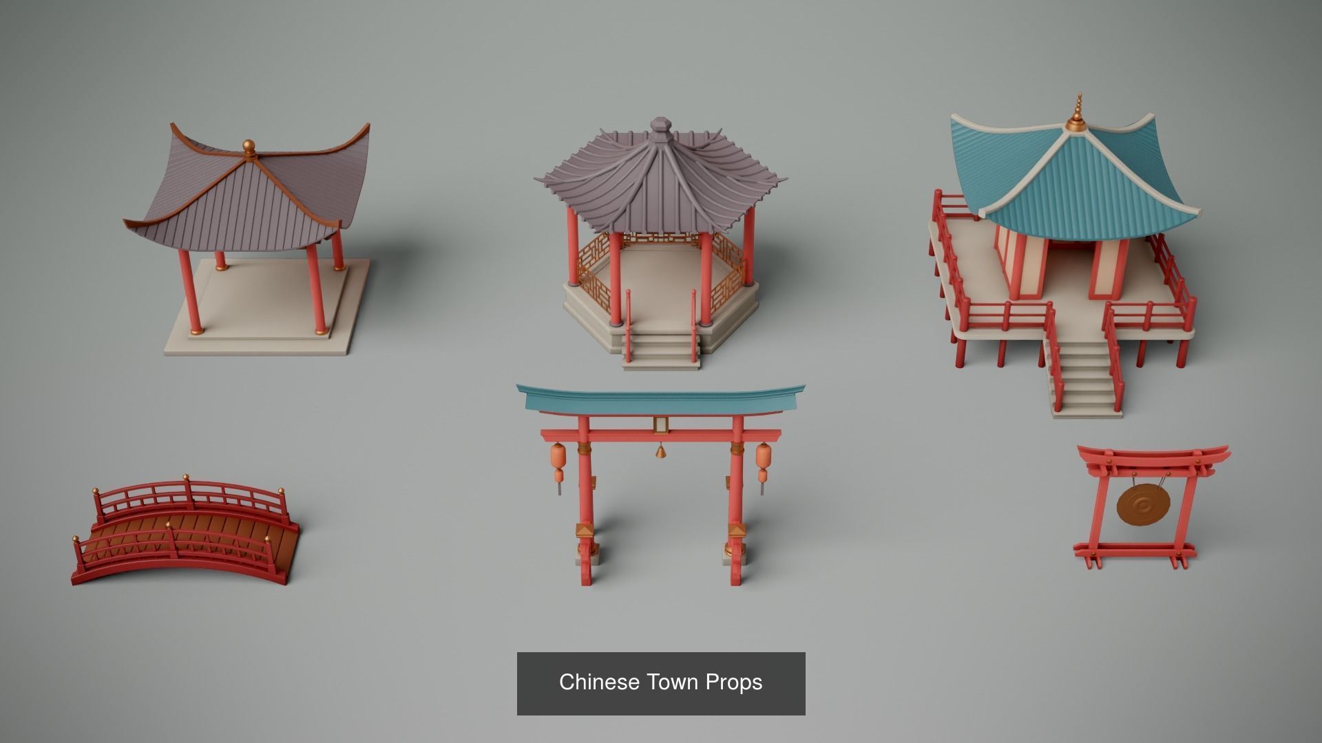 Chinese Town 3D Model Collection_12