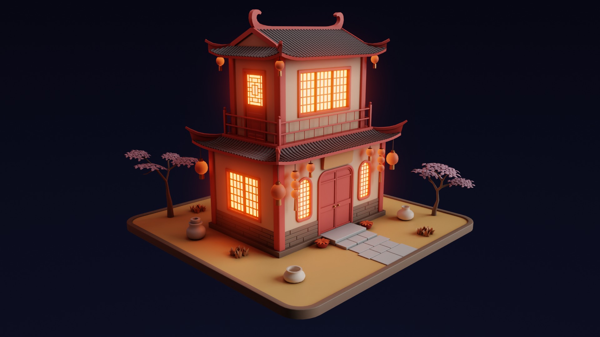 Chinese Town 3D Model Collection_35