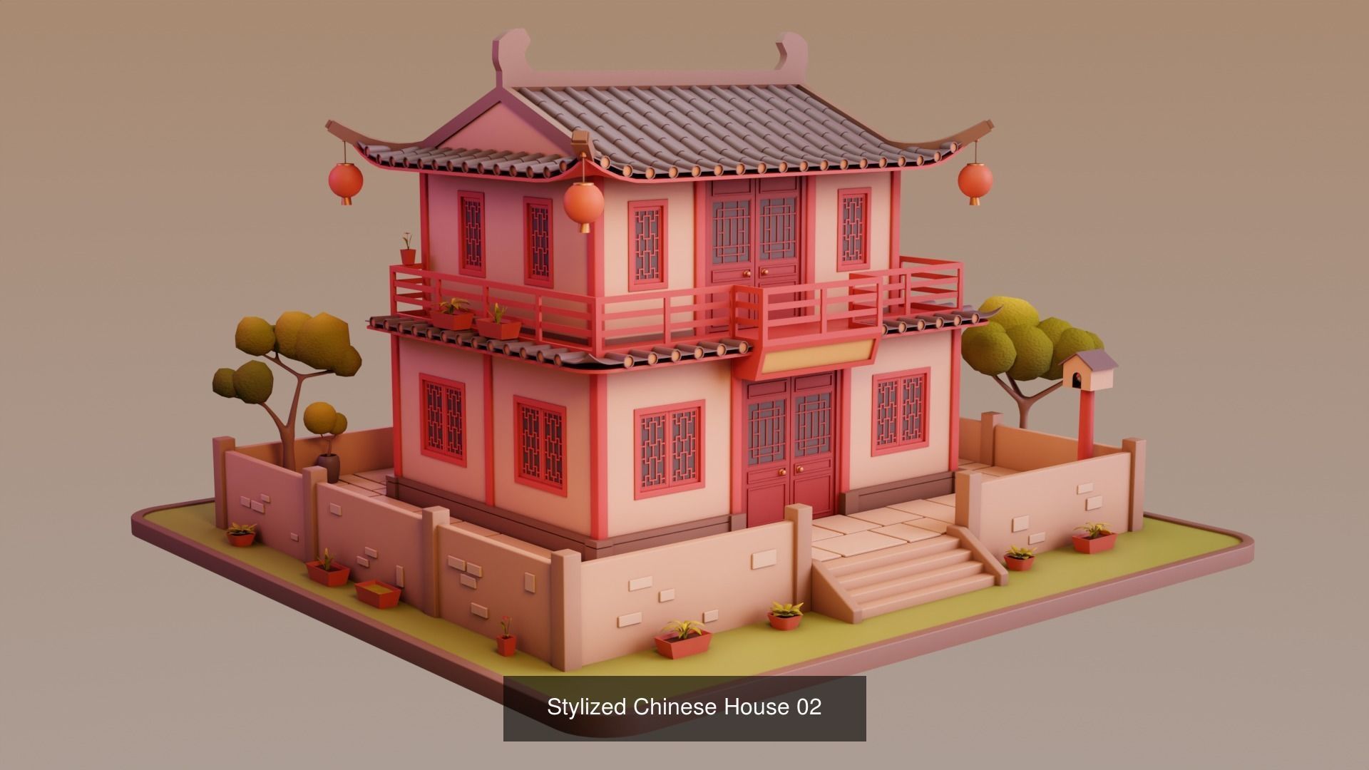 Chinese Town 3D Model Collection_8