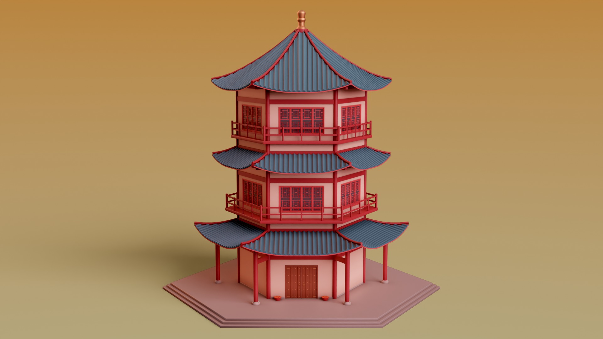 Chinese Town 3D Model Collection_23