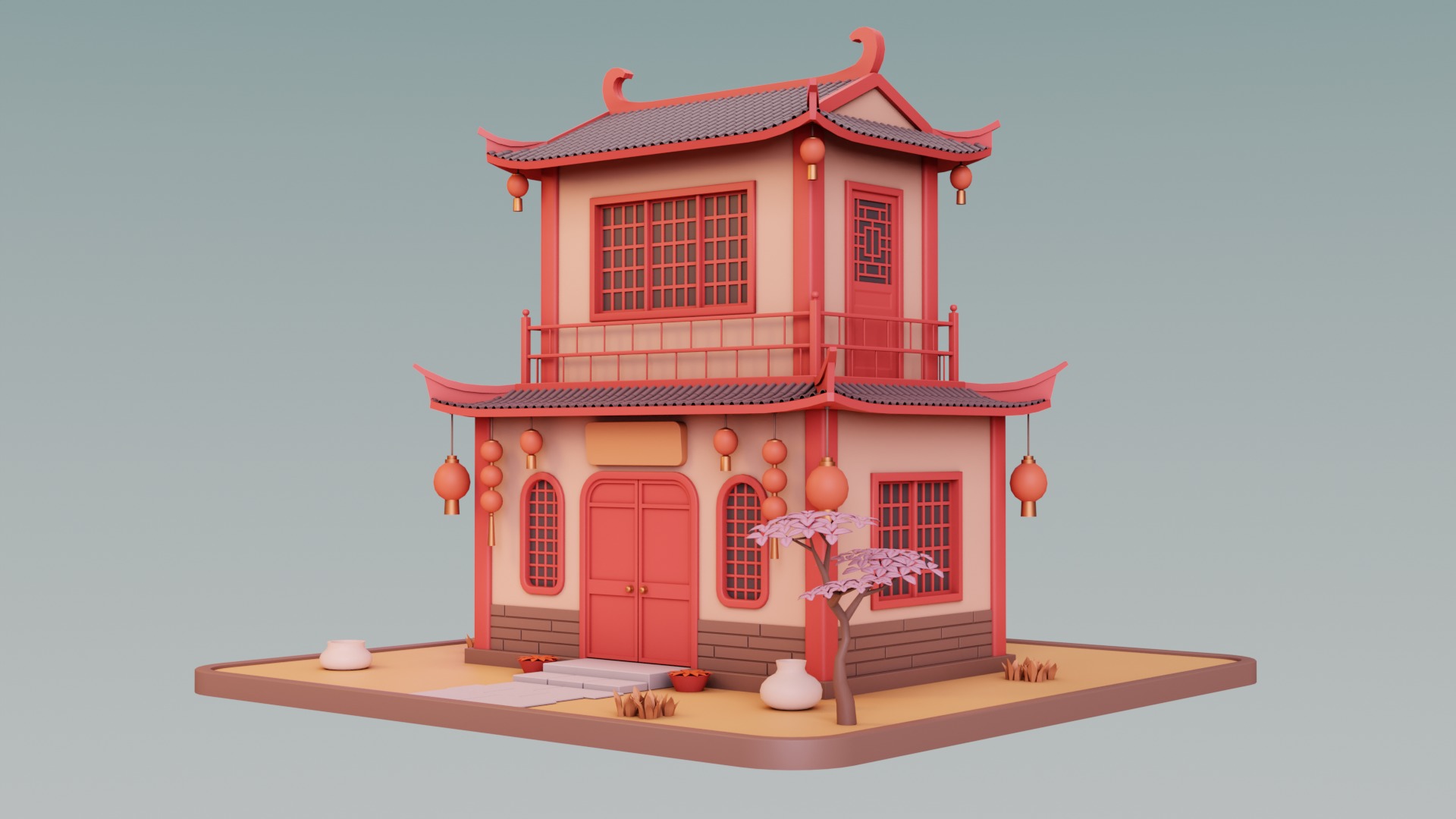 Chinese Town 3D Model Collection_19