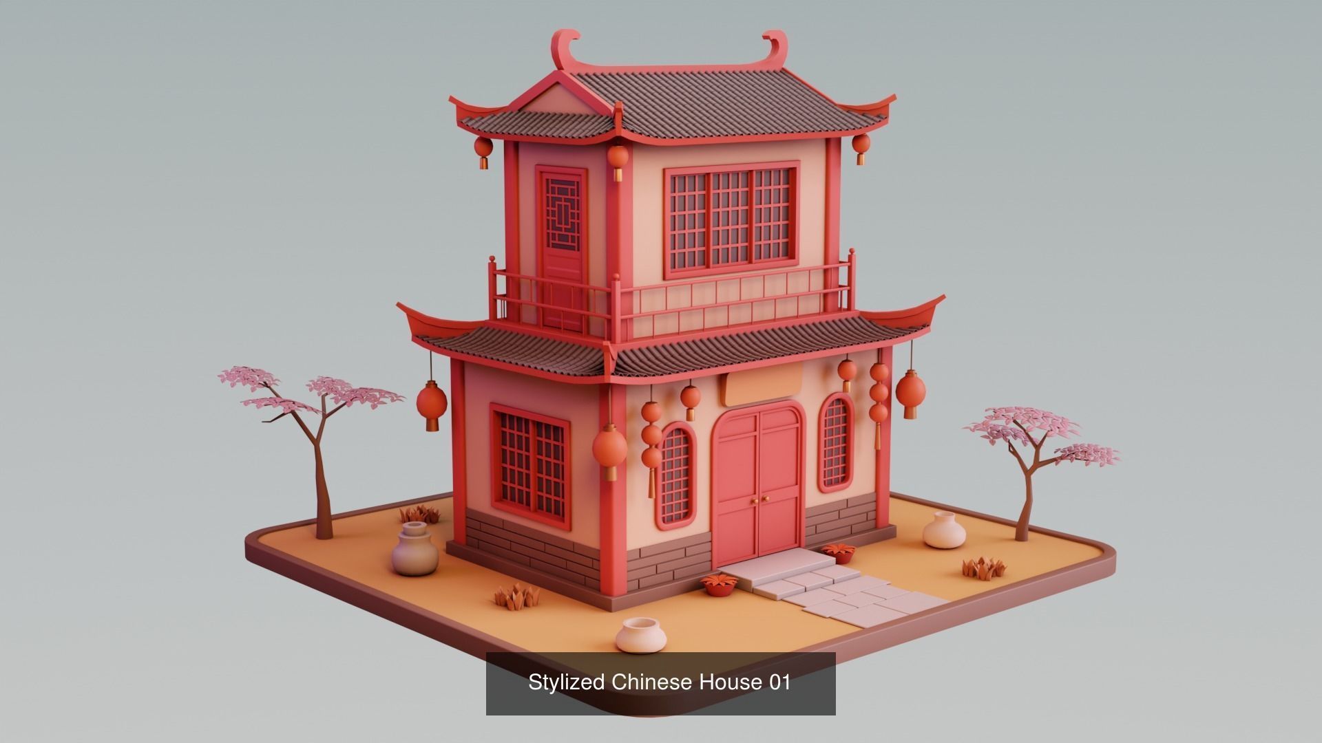 Chinese Town 3D Model Collection_7